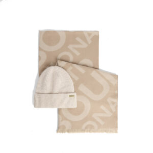 Γυναικείο Set Κασκόλ-Σκούφος International Pendle Beanie & kenna Scarf Μπεζ Barbour