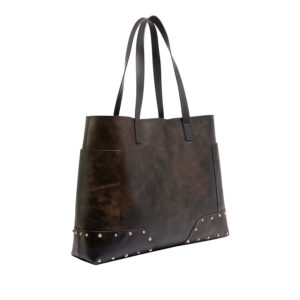 107650A3MA_L64Y-01 Tote Studs Καφέ Τσάντα Με Τρουκς pinko