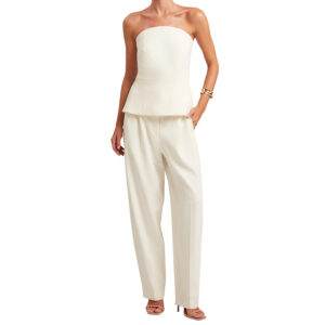 285185_WHT-mdl1 Raddij Άσπρη Στραπλες Ολόσωμη Φόρμα TED BAKER