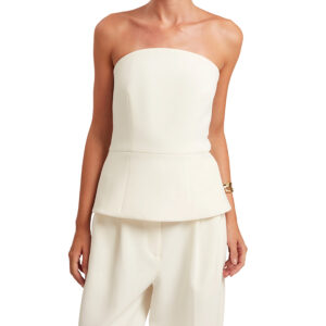 285185_WHT-mdl3 Raddij Άσπρη Στραπλες Ολόσωμη Φόρμα TED BAKER