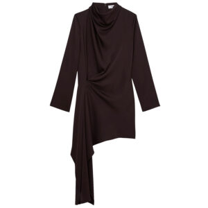 29151564_BRW-00 Bethany Mini Καφέ Ασύμμετρο Φόρεμα REISS