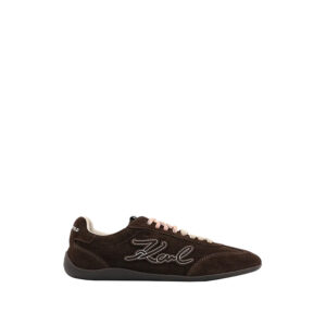 KL66122_5CH-00 Altia Σκούρο Καφέ Σουέντ Sneaker KARL LAGERFELD