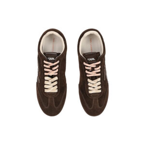 KL66122_5CH-02 Altia Σκούρο Καφέ Σουέντ Sneaker KARL LAGERFELD