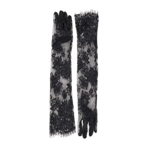 RCA26038GU_BLK-01 Gaonio Μαύρα Γάντια Δαντέλα SILVIAN HEACH